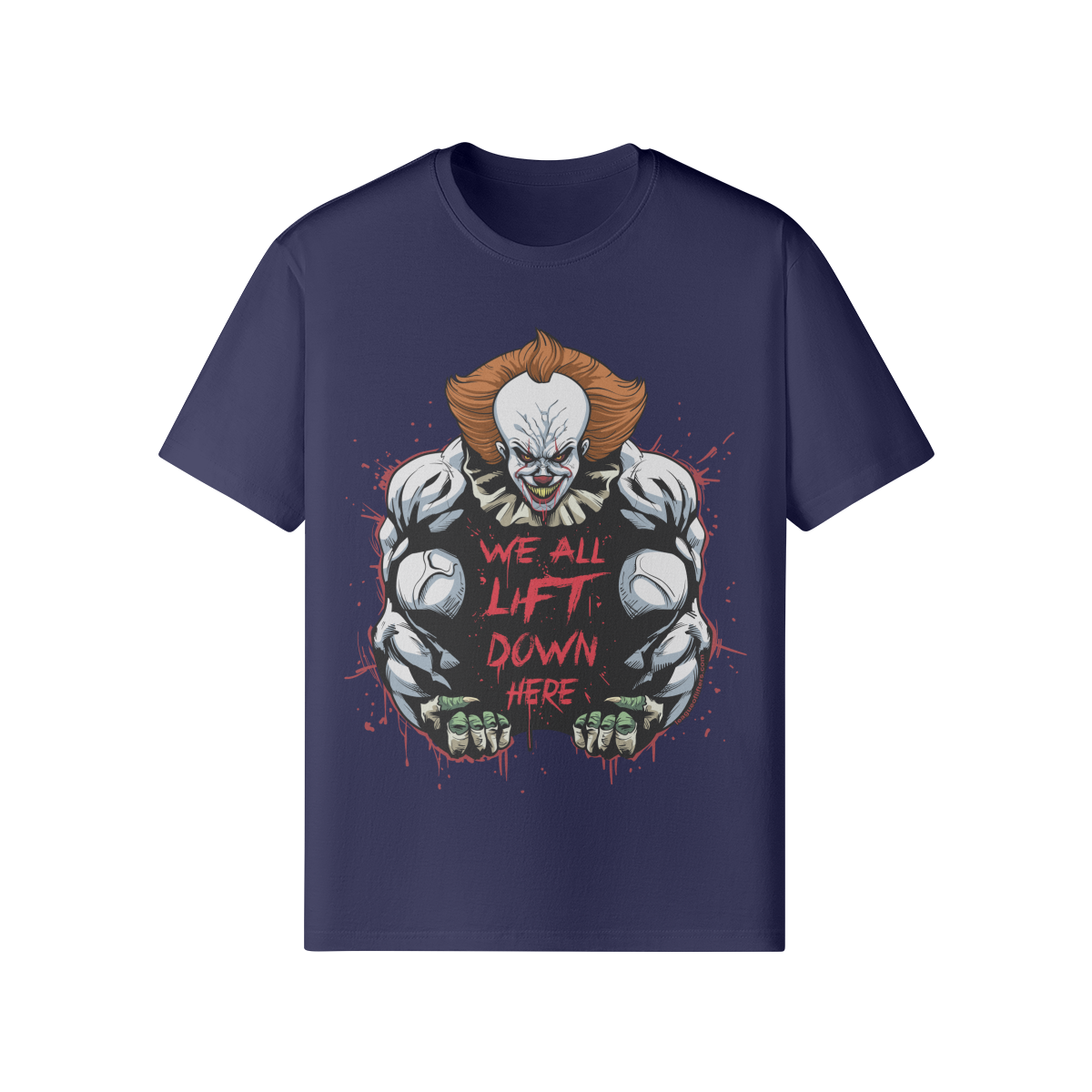 WE ALL LIFT DOWN HERE (CLASSIC)- Classic T-Shirt-Dark Navy-League of Lifters