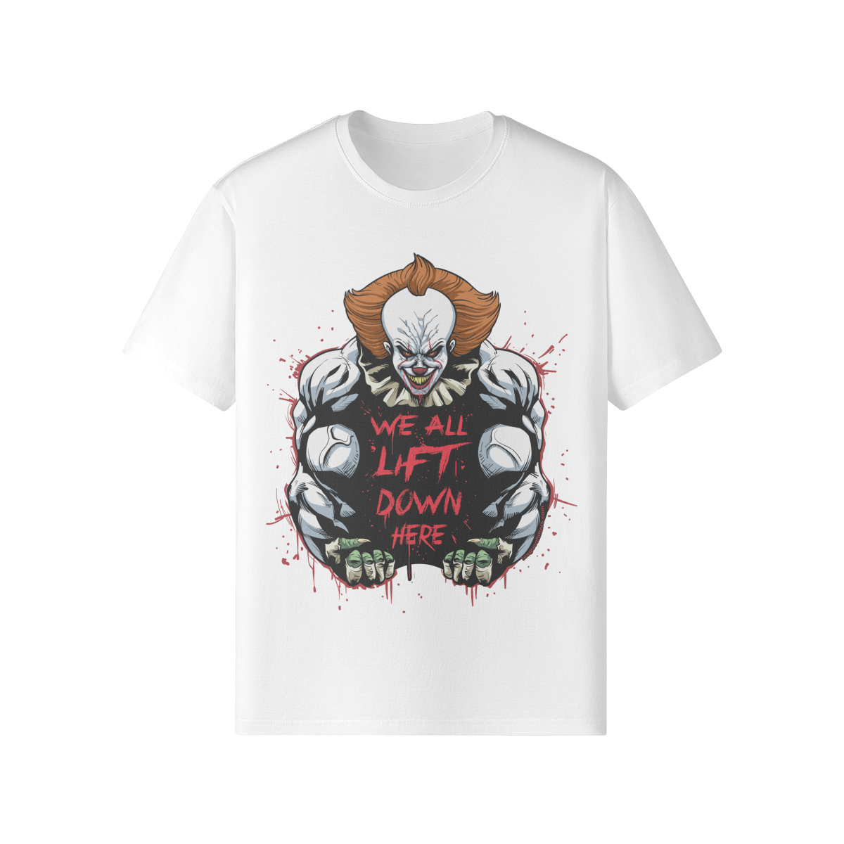 WE ALL LIFT DOWN HERE (CLASSIC)- Classic T-Shirt-White-League of Lifters
