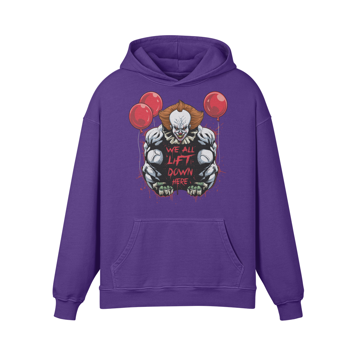 WE ALL LIFT DOWN HERE (CLASSIC BALLOONS)- Oversized Hoodie-Purple Haze-League of Lifters