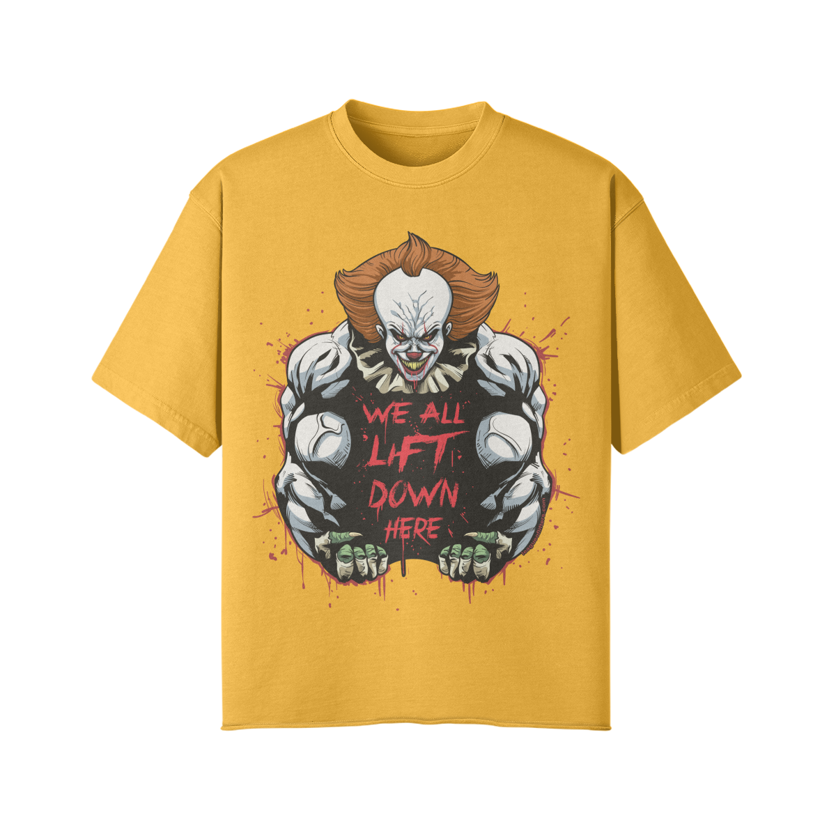 WE ALL LIFT DOWN HERE (CLASSIC)- Pump Top-Vintage Yellow-League of Lifters