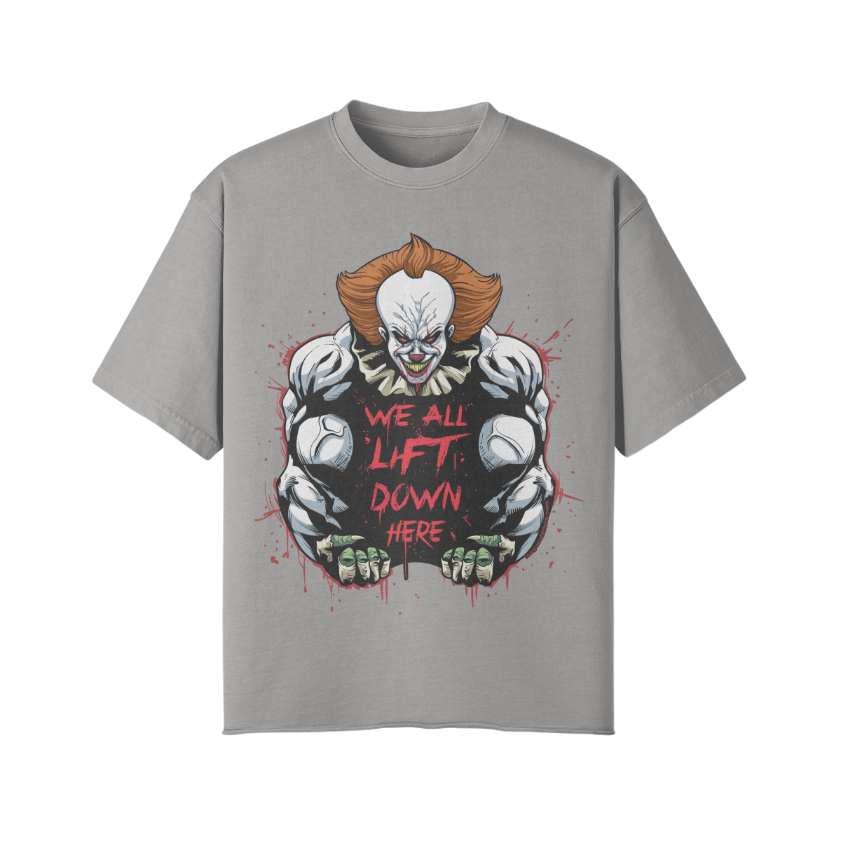 WE ALL LIFT DOWN HERE (CLASSIC)- Pump Top-Light Gray-League of Lifters