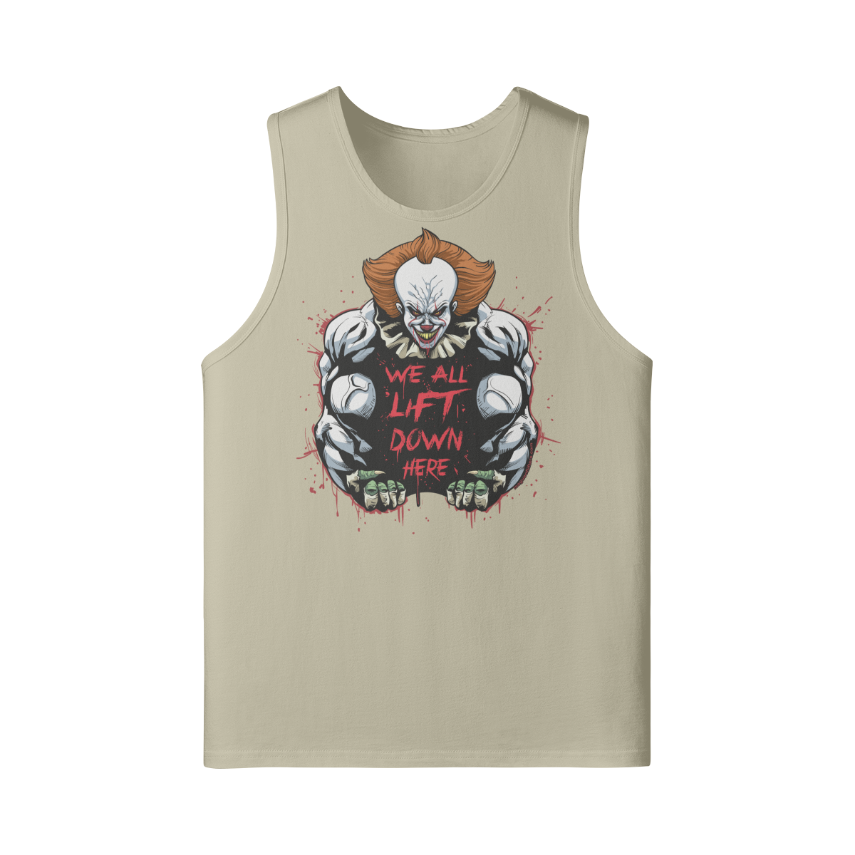WE ALL LIFT DOWN HERE (CLASSIC)- Tank Top-Rice Apricot-League of Lifters