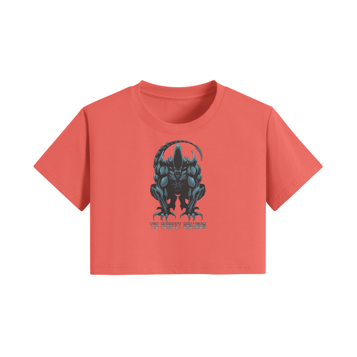 PERFECT ORGANISM- Womens Crop Top-Grapefruit Red-League of Lifters