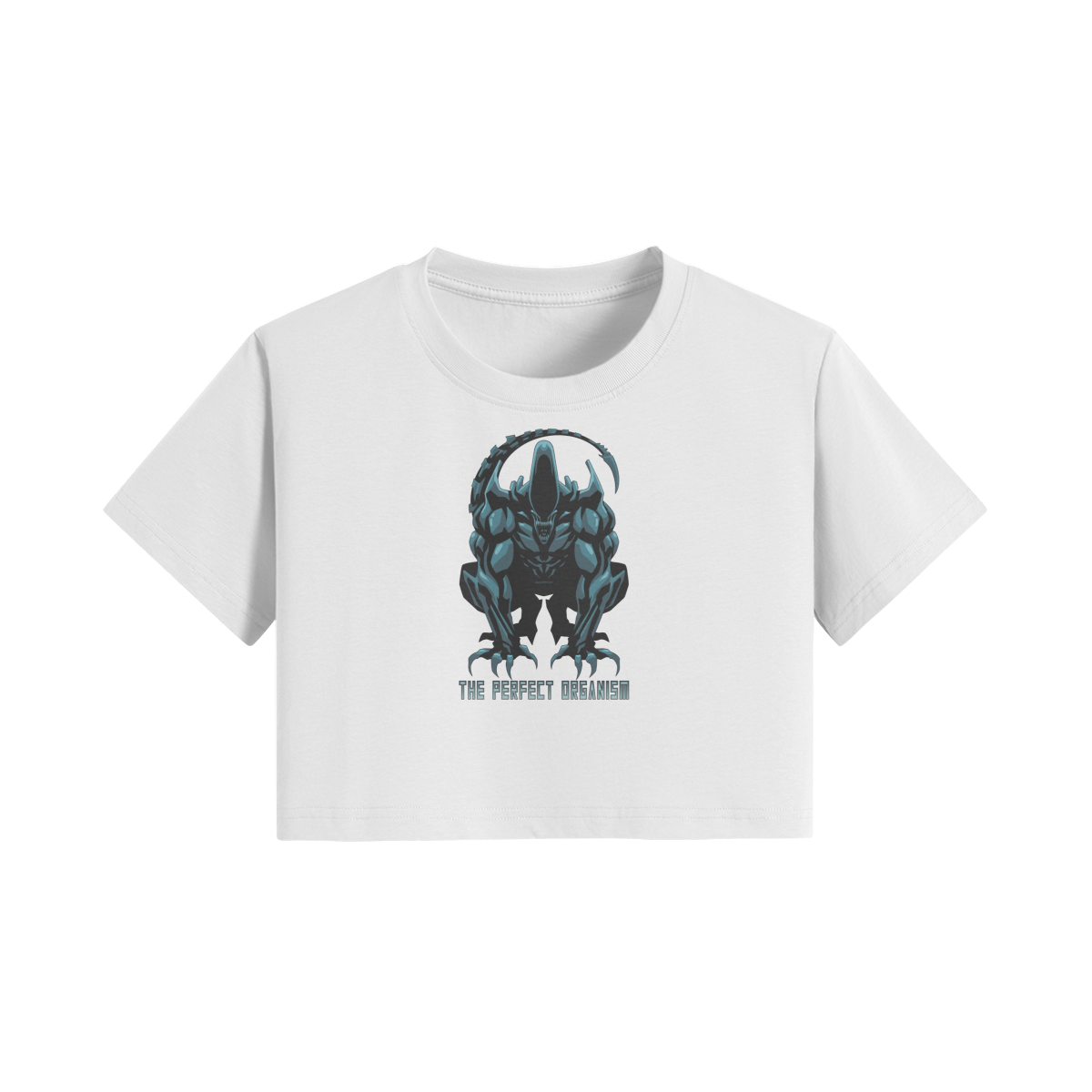 PERFECT ORGANISM- Womens Crop Top-White-League of Lifters