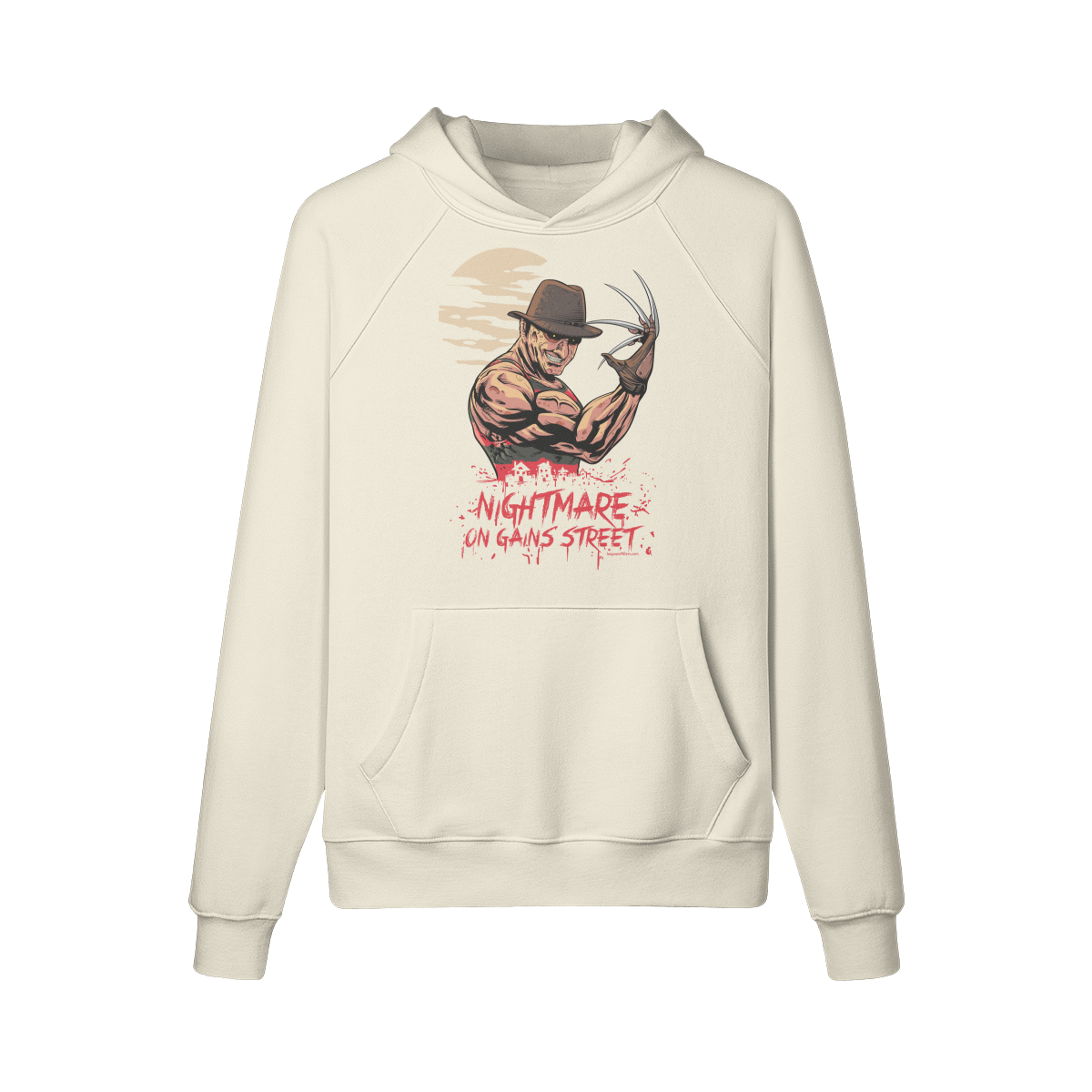 NIGHTMARE ON GAINS STREET- Hoodie-Rice Apricot-League of Lifters