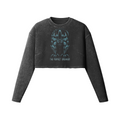 PERFECT ORGANISM- Womens Long Sleeve Crop Top-Faded Black-League of Lifters