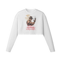 NIGHTMARE ON GAINS STREET- Womens Long Sleeve Crop Top-White-League of Lifters