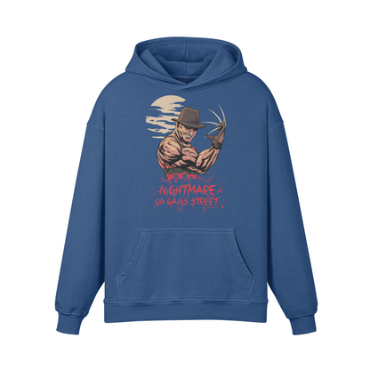 NIGHTMARE ON GAINS STREET- Oversized Hoodie-Kashmir Blue-League of Lifters