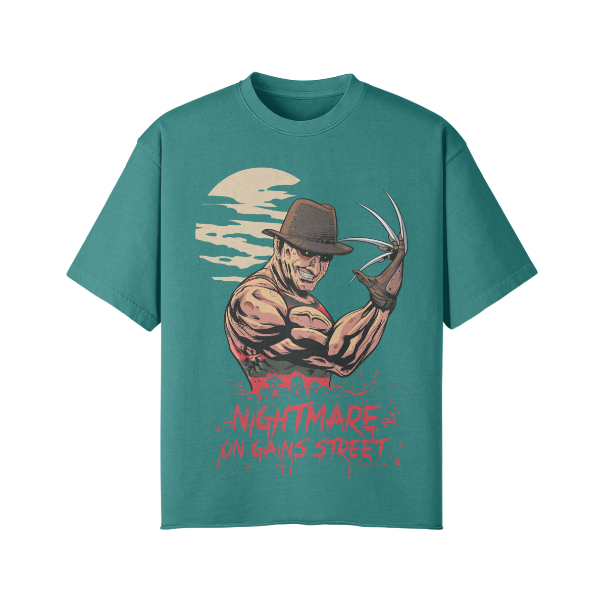 NIGHTMARE ON GAINS STREET- Pump Top-Vintage Green-League of Lifters