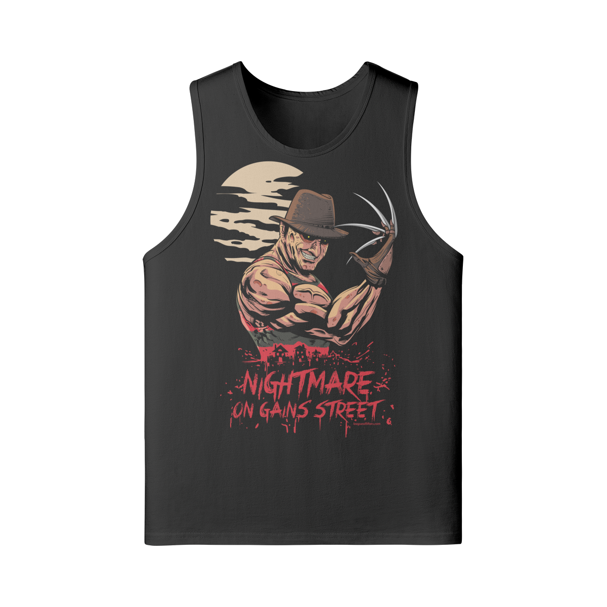 NIGHTMARE ON GAINS STREET- Tank Top-Black-League of Lifters