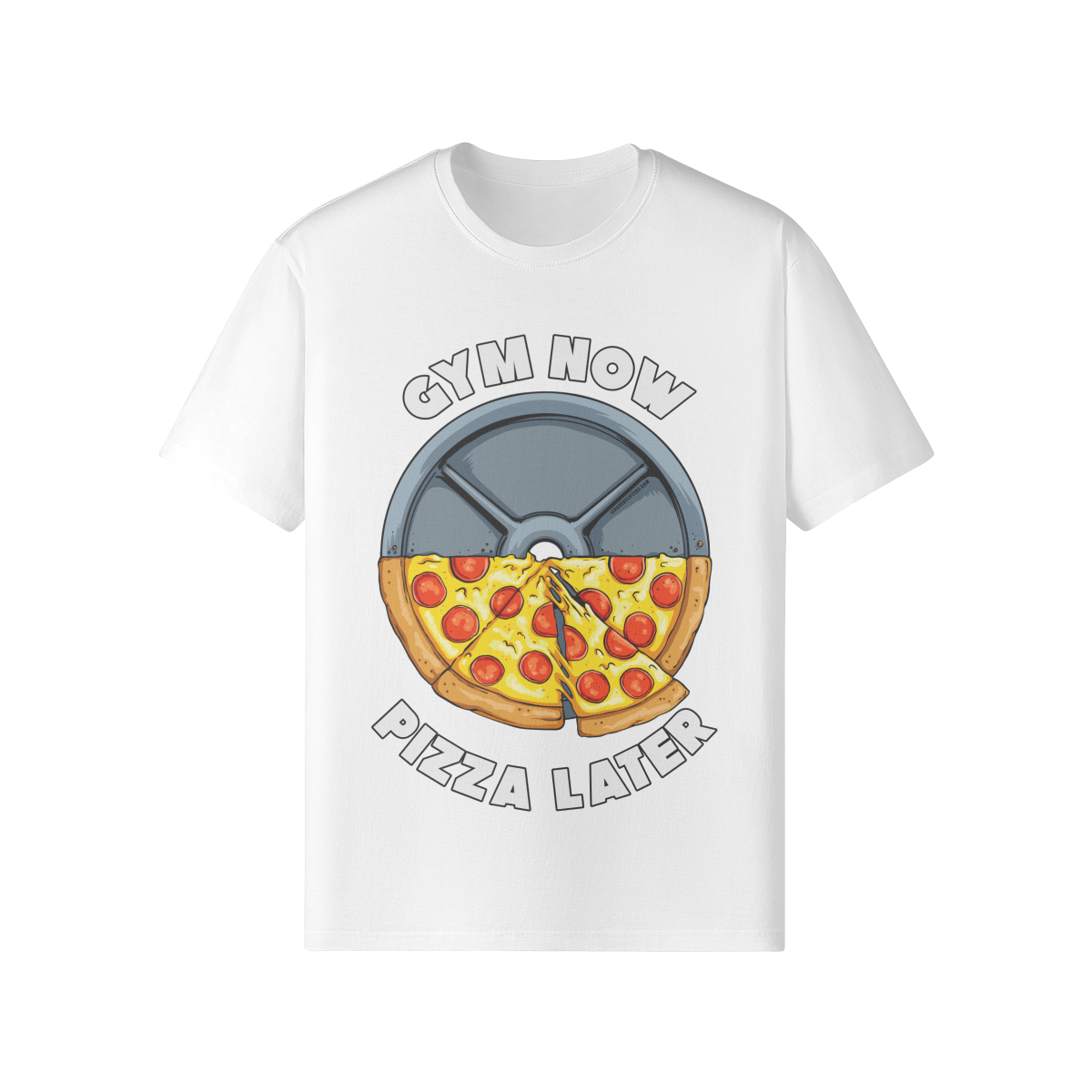 GYM NOW PIZZA LATER- Classic T-Shirt-White-League of Lifters