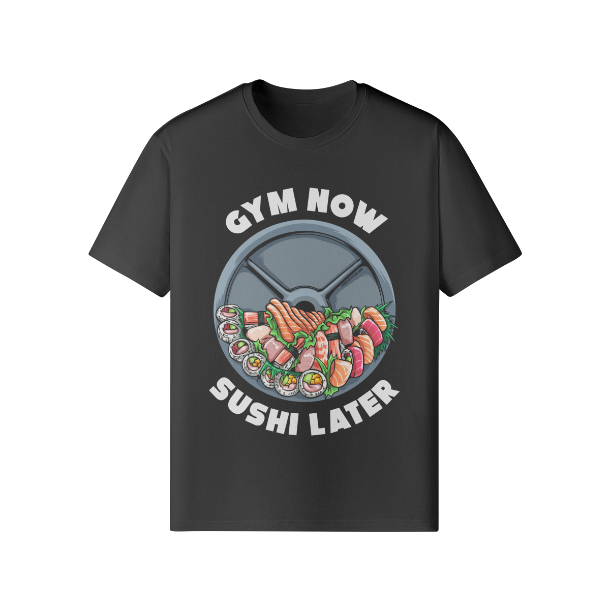 GYM NOW SUSHI LATER- Classic T-Shirt-Black-League of Lifters