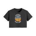 GYM NOW PIZZA LATER- Womens Crop Top-Black-League of Lifters