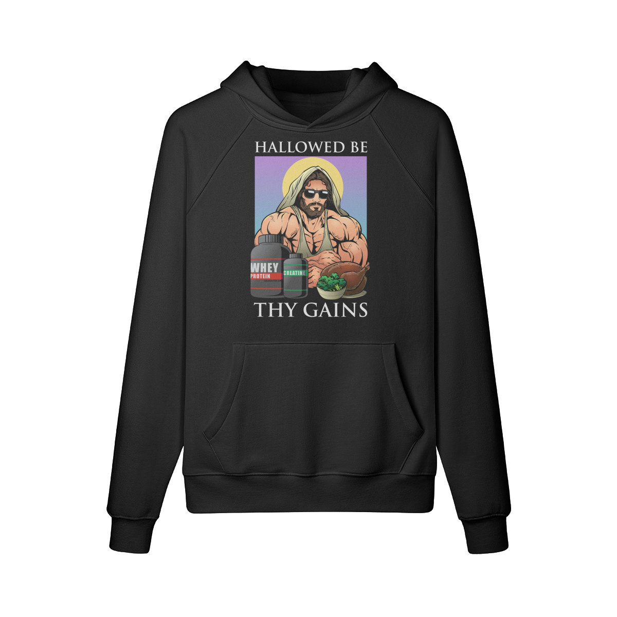 HALLOWED BE THY GAINS- Hoodie-Black-League of Lifters