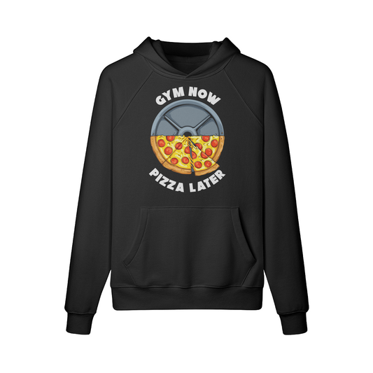 GYM NOW PIZZA LATER- Hoodie-Black-League of Lifters