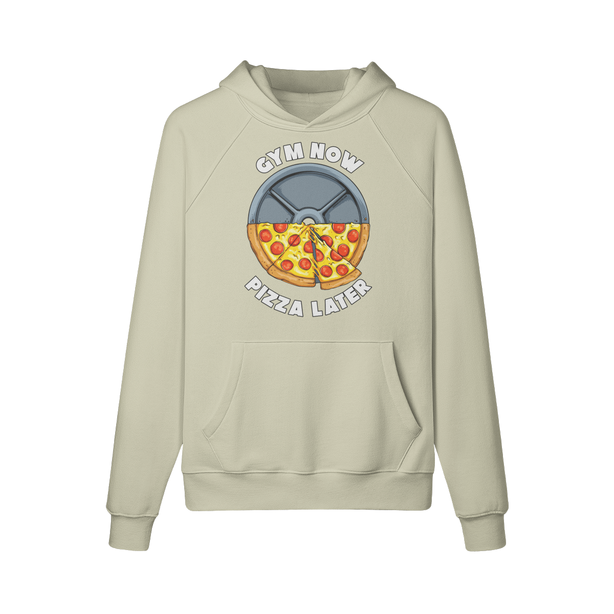 GYM NOW PIZZA LATER- Hoodie-Camel-League of Lifters