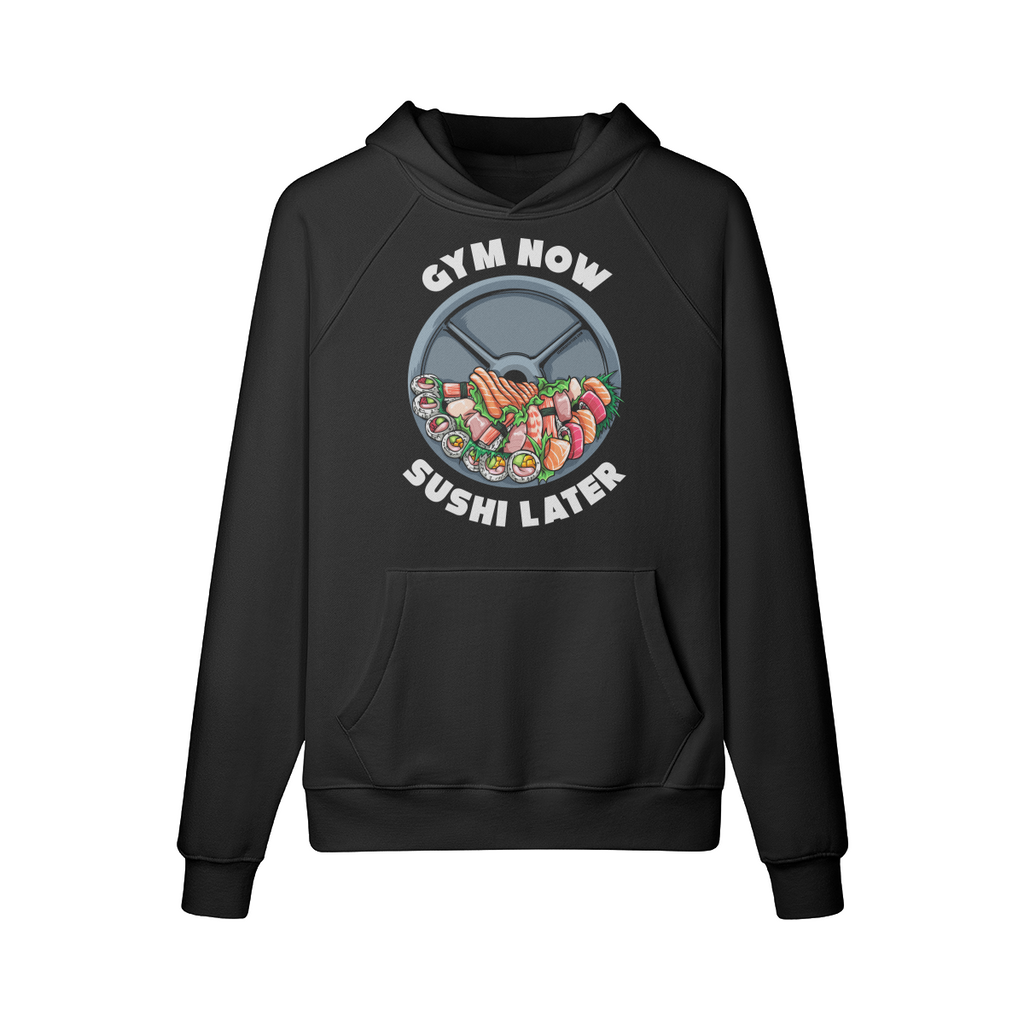 GYM NOW SUSHI LATER- Hoodie-Black-League of Lifters