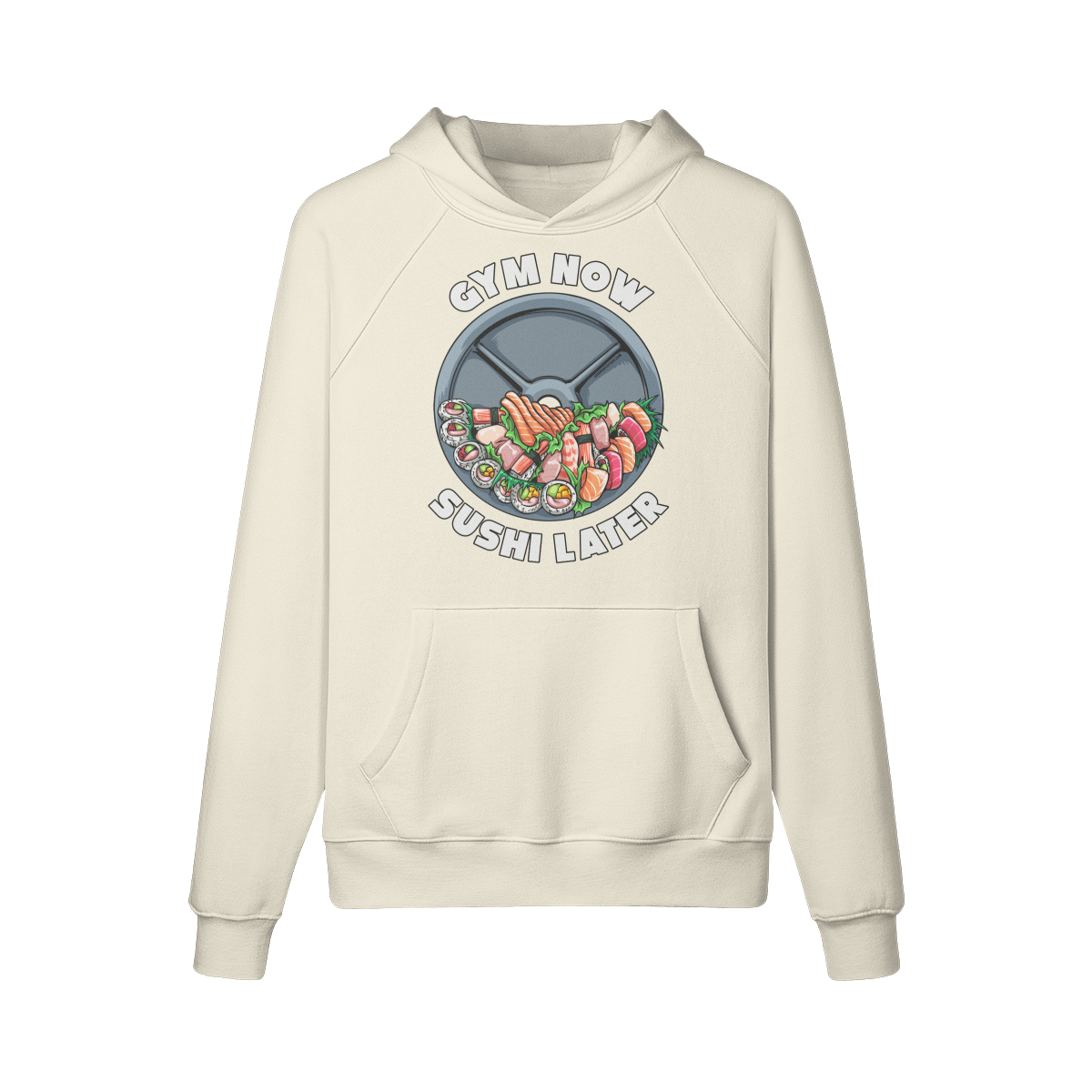 GYM NOW SUSHI LATER- Hoodie-Rice Apricot-League of Lifters