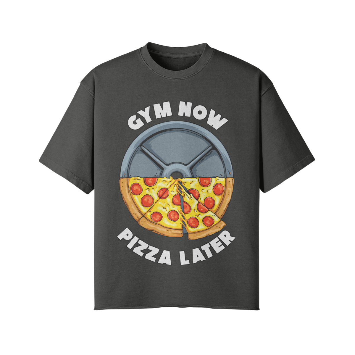 GYM NOW PIZZA LATER- Pump Top-Dark Gray-League of Lifters