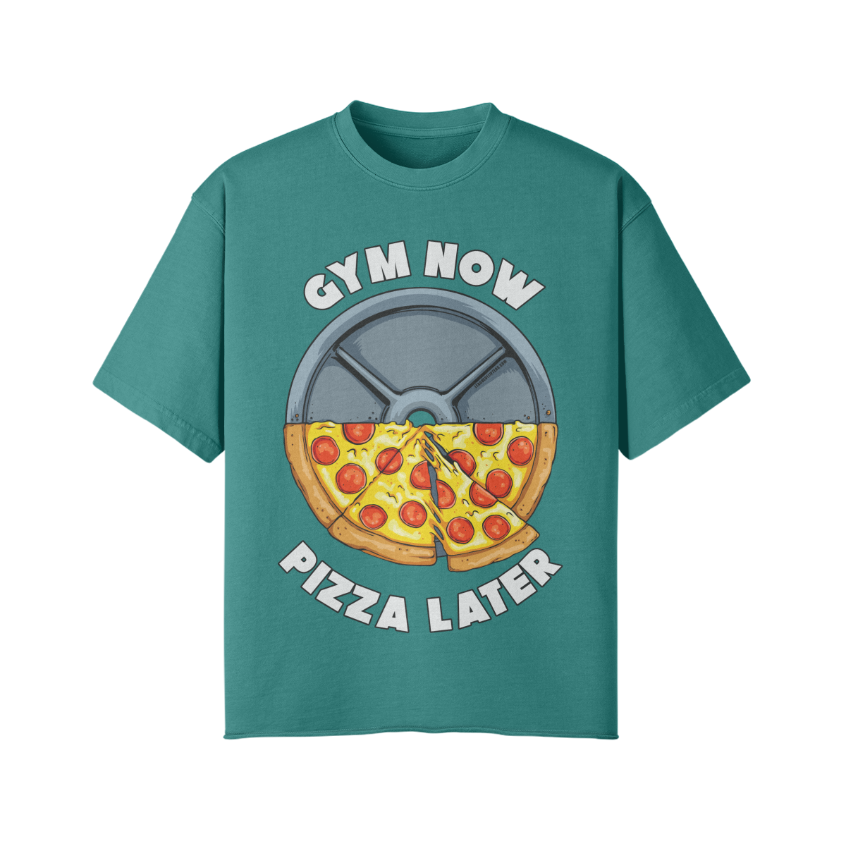GYM NOW PIZZA LATER- Pump Top-Vintage Green-League of Lifters