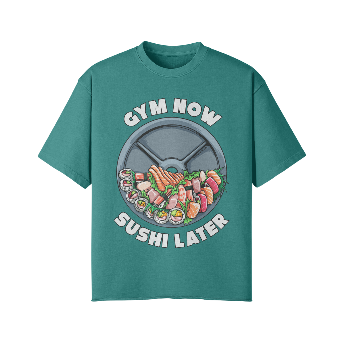 GYM NOW SUSHI LATER- Pump Top-Vintage Green-League of Lifters