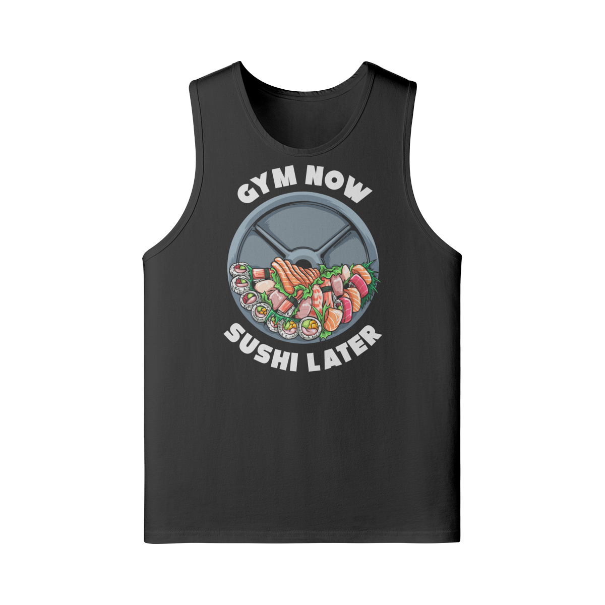 GYM NOW SUSHI LATER- Tank Top-Black-League of Lifters