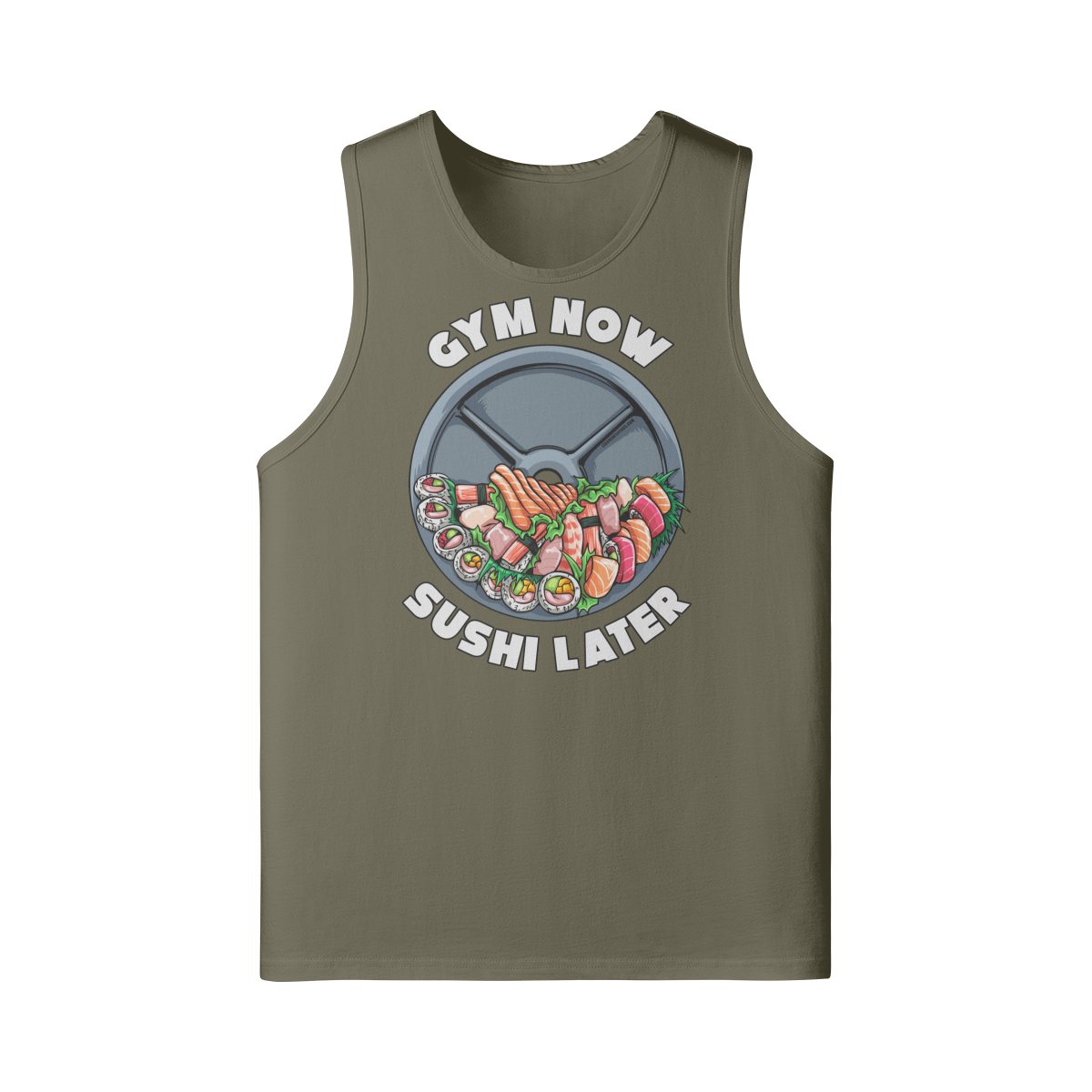 GYM NOW SUSHI LATER- Tank Top-Camel-League of Lifters