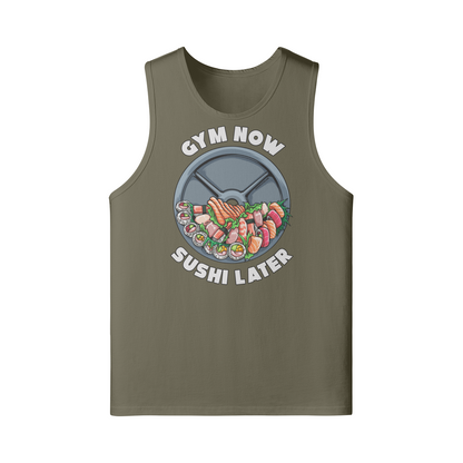 GYM NOW SUSHI LATER- Tank Top-Camel-League of Lifters