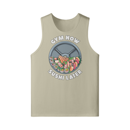 GYM NOW SUSHI LATER- Tank Top-Rice Apricot-League of Lifters