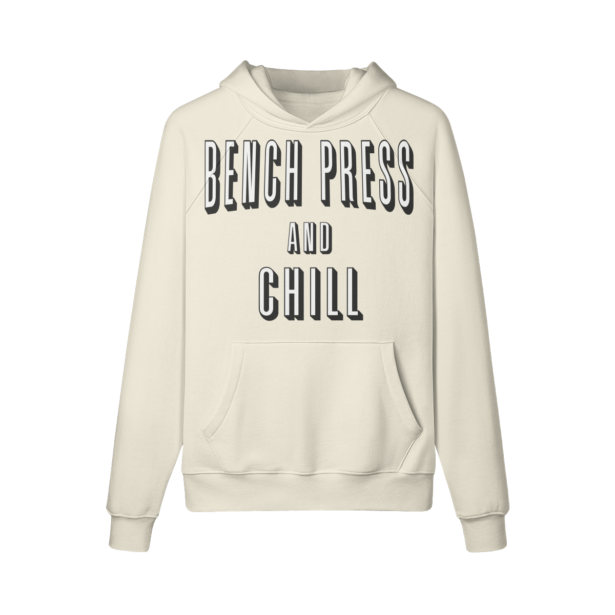 BENCH PRESS AND CHILL- Hoodie-Rice Apricot-League of Lifters