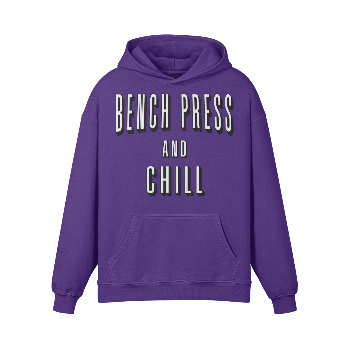 BENCH PRESS AND CHILL- Oversized Hoodie-Purple Haze-League of Lifters