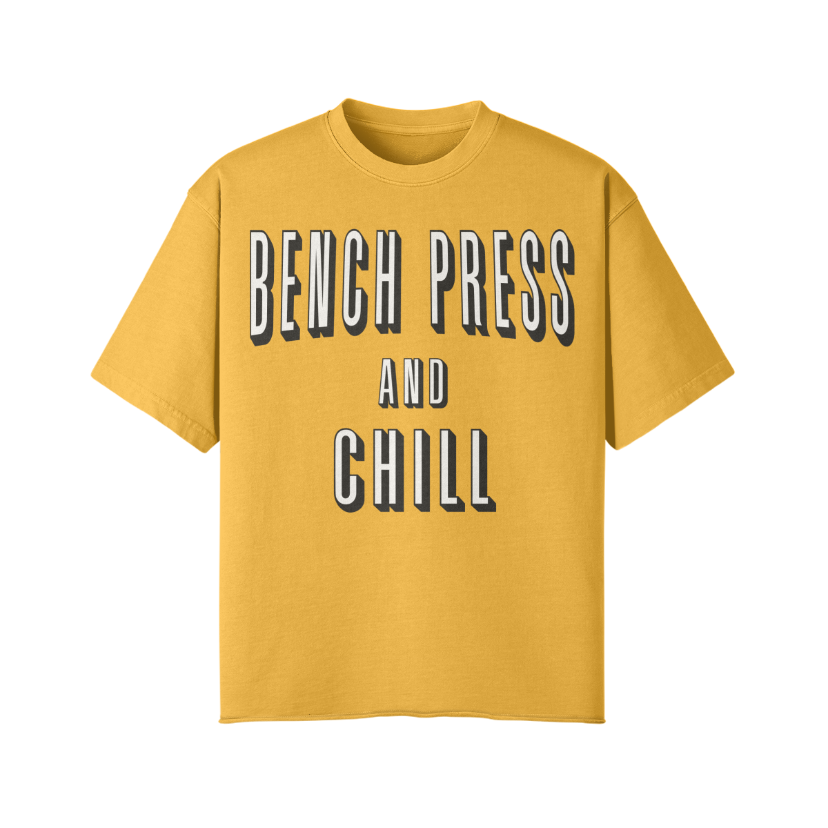 BENCH PRESS AND CHILL- Pump Top-Vintage Yellow-League of Lifters