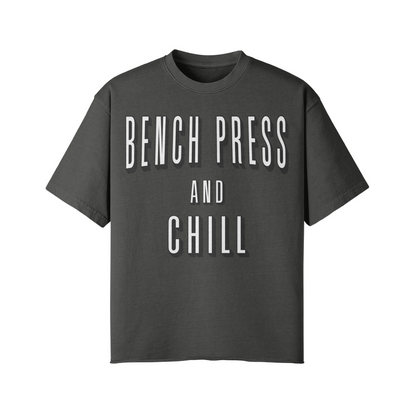 BENCH PRESS AND CHILL- Pump Top-Dark Gray-League of Lifters