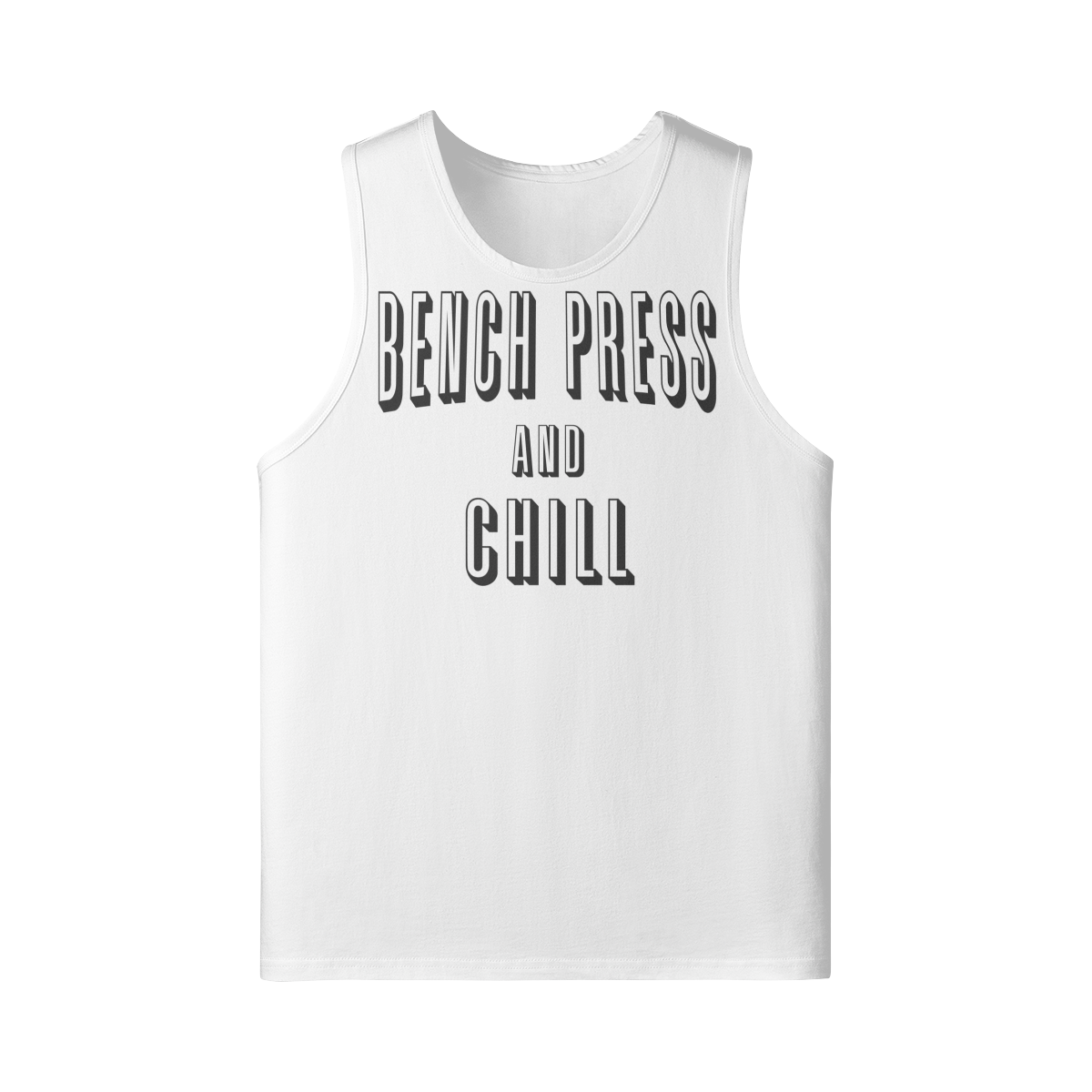 BENCH PRESS AND CHILL- Tank Top-White-League of Lifters
