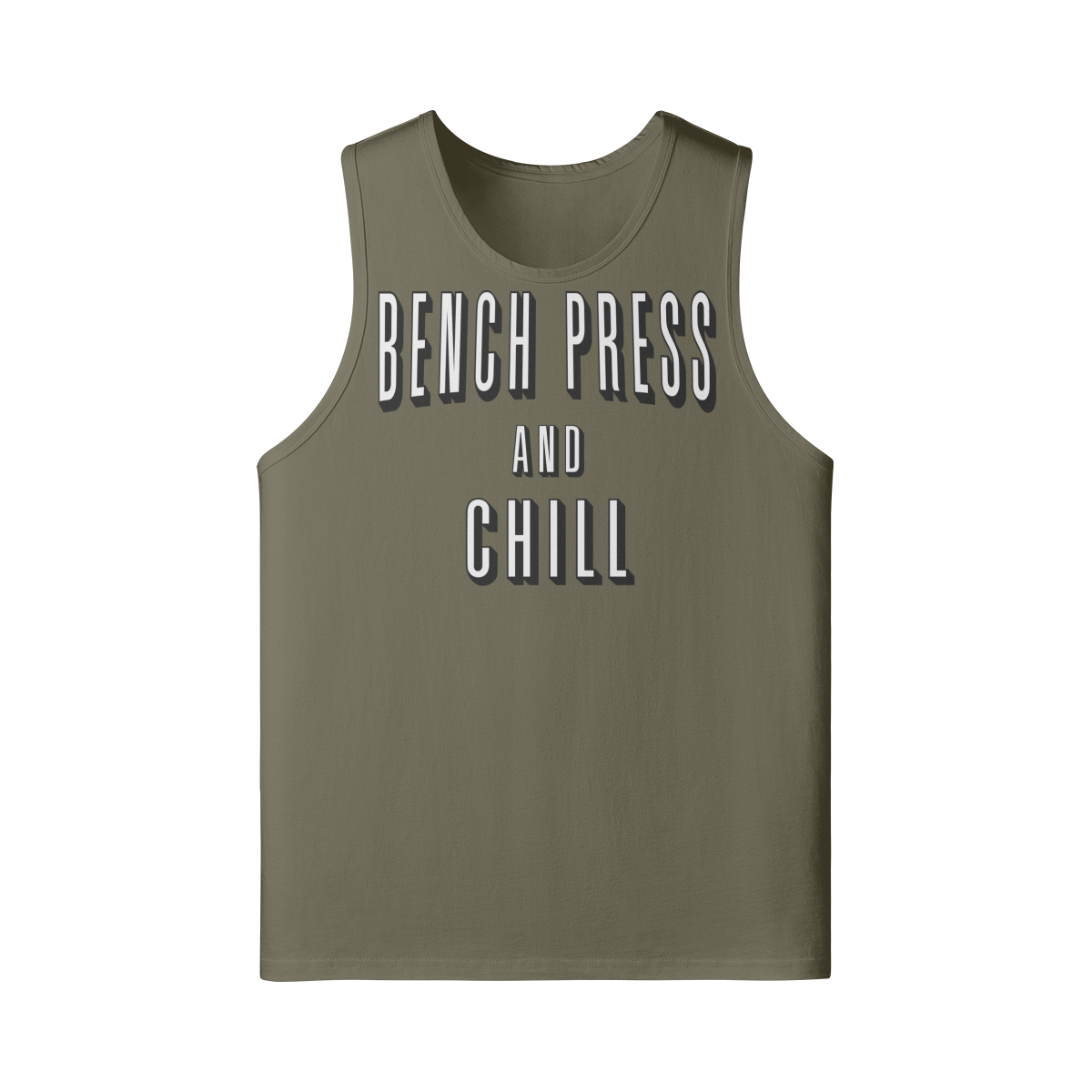 BENCH PRESS AND CHILL- Tank Top-Camel-League of Lifters