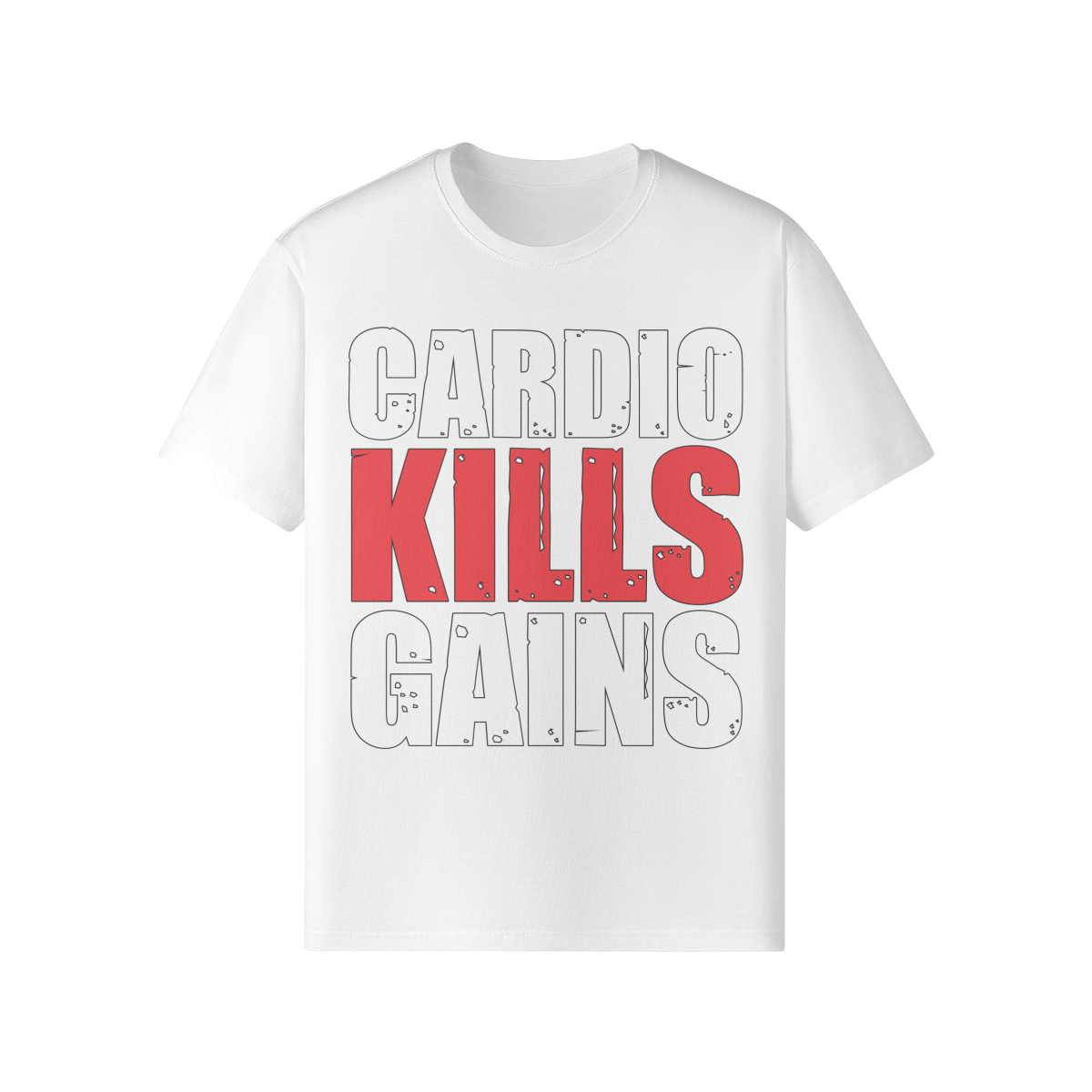 CARDIO KILLS GAINS- Classic T-Shirt-White-League of Lifters