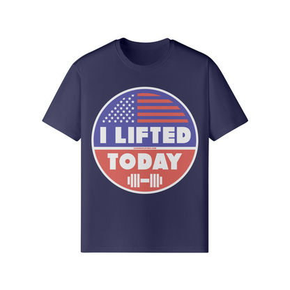 I LIFTED TODAY- Classic T-Shirt-Dark Navy-League of Lifters