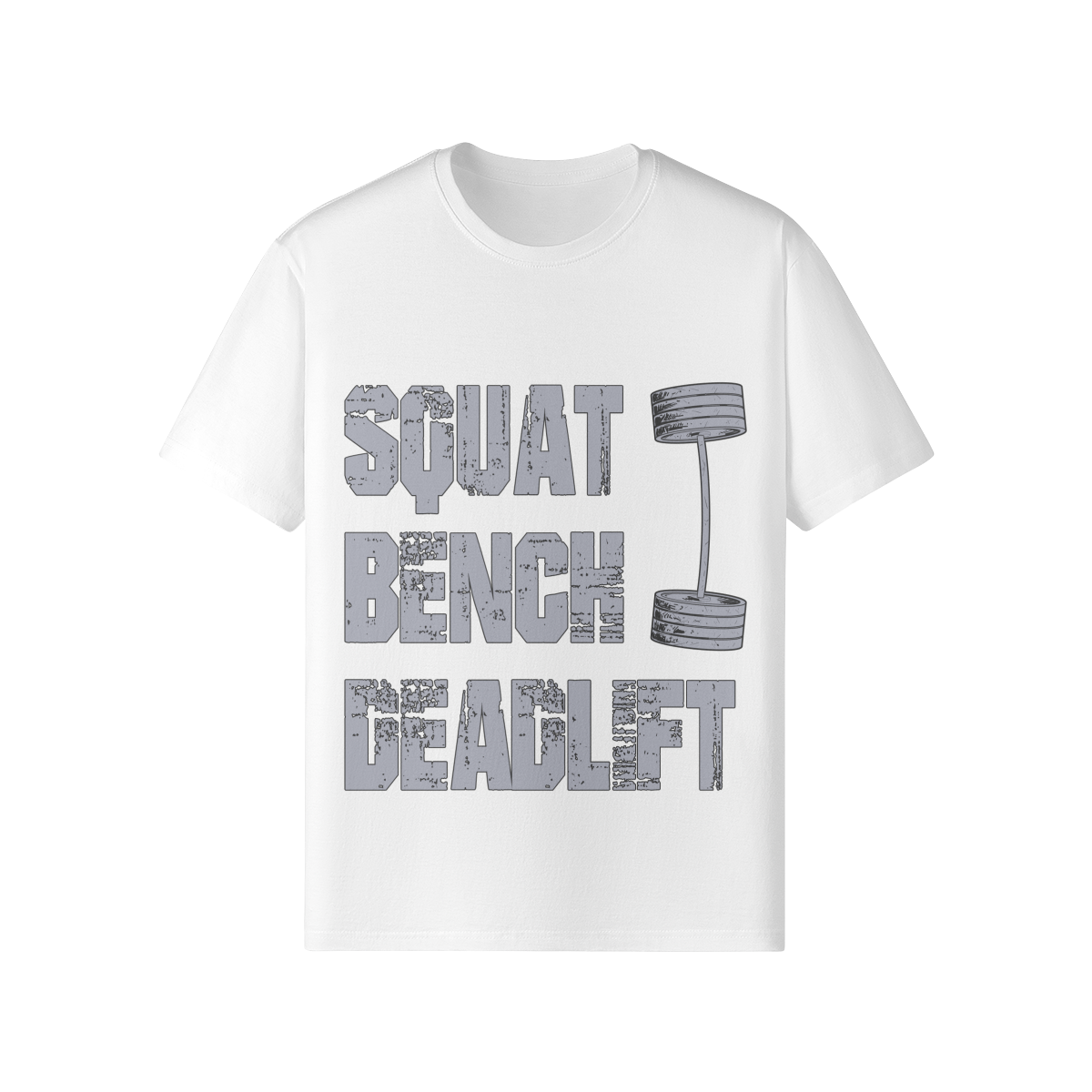 SQUATS BENCH DEADLIFT- Classic T-Shirt-White-League of Lifters