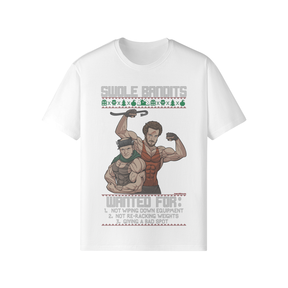 SWOLE BANDITS- Classic T-Shirt-White-League of Lifters