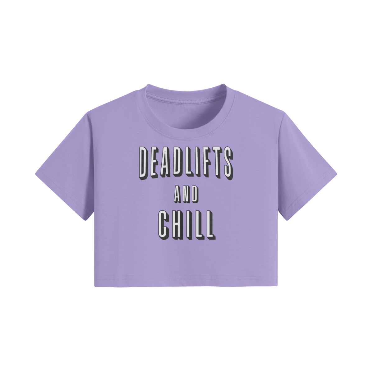 DEADLIFTS AND CHILL- Womens Crop Top-Lavender-League of Lifters