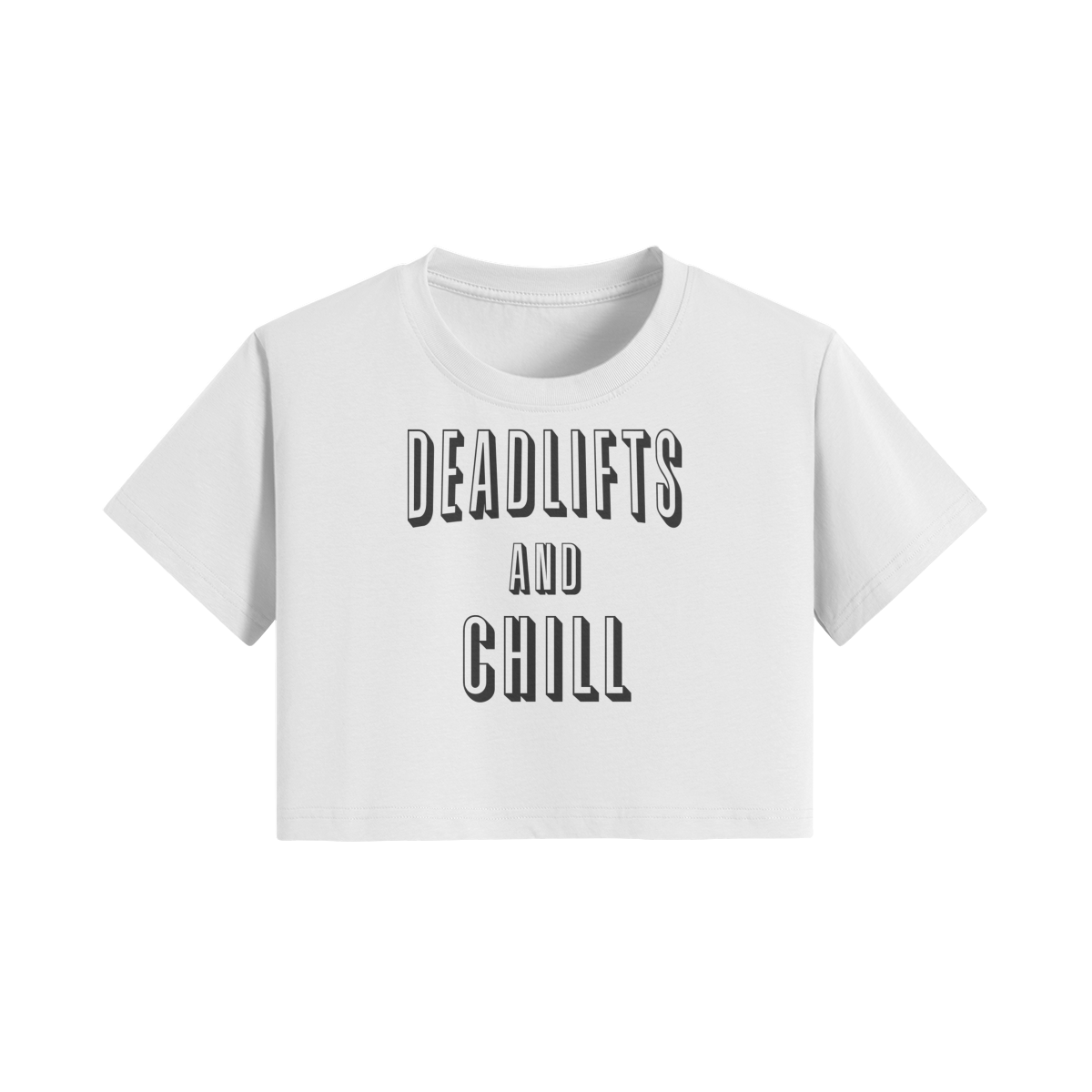 DEADLIFTS AND CHILL- Womens Crop Top-White-League of Lifters