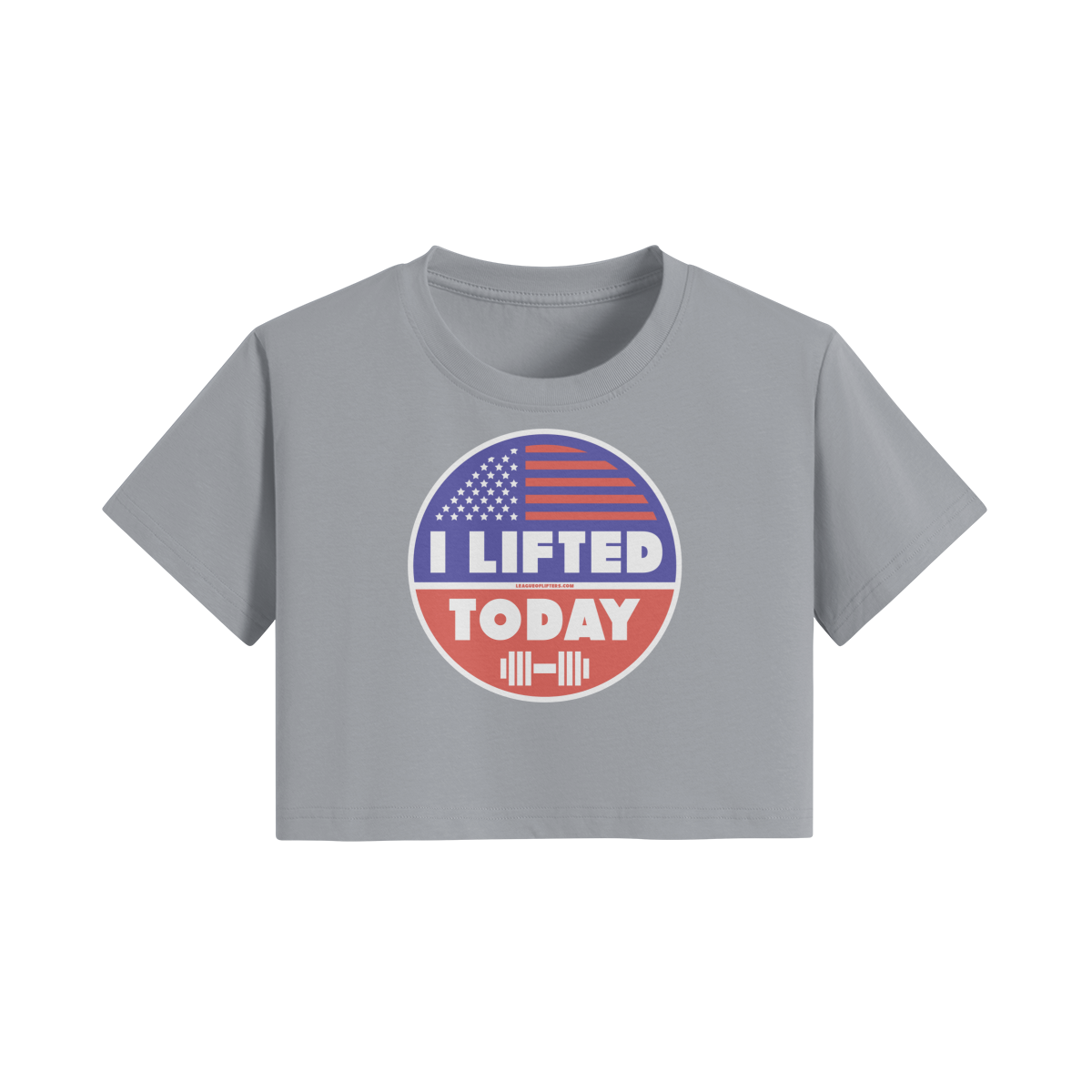 I LIFTED TODAY- Womens Crop Top-Light Gray-League of Lifters