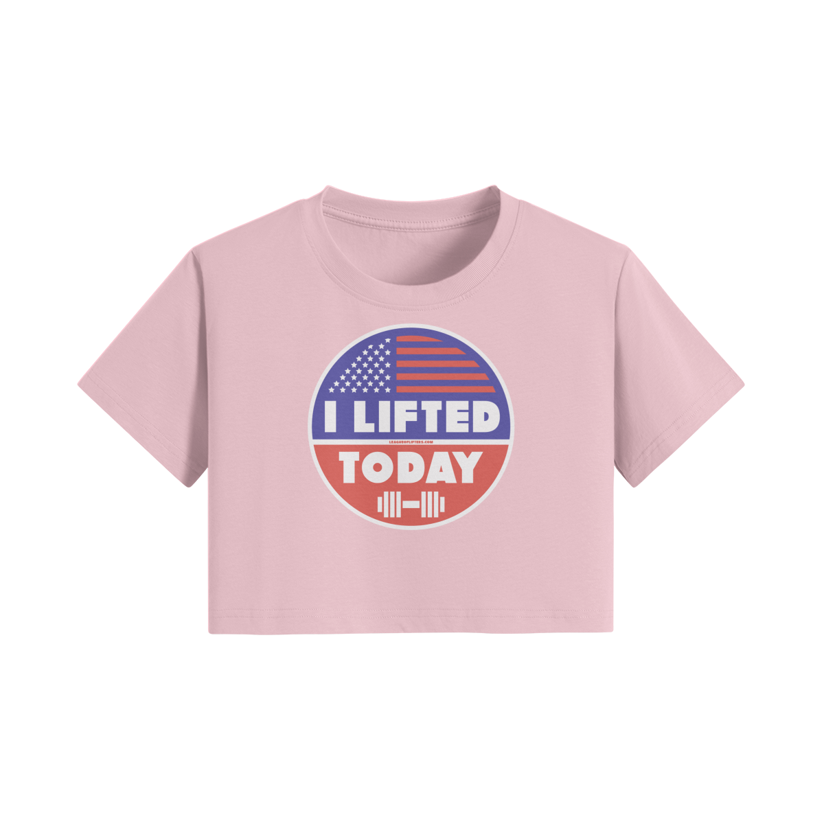 I LIFTED TODAY- Womens Crop Top-Pink-League of Lifters