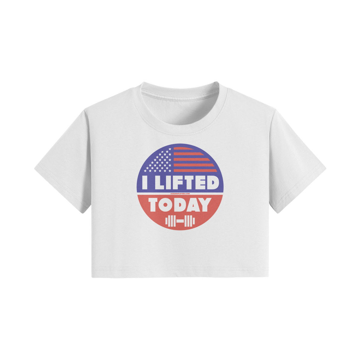 I LIFTED TODAY- Womens Crop Top-White-League of Lifters