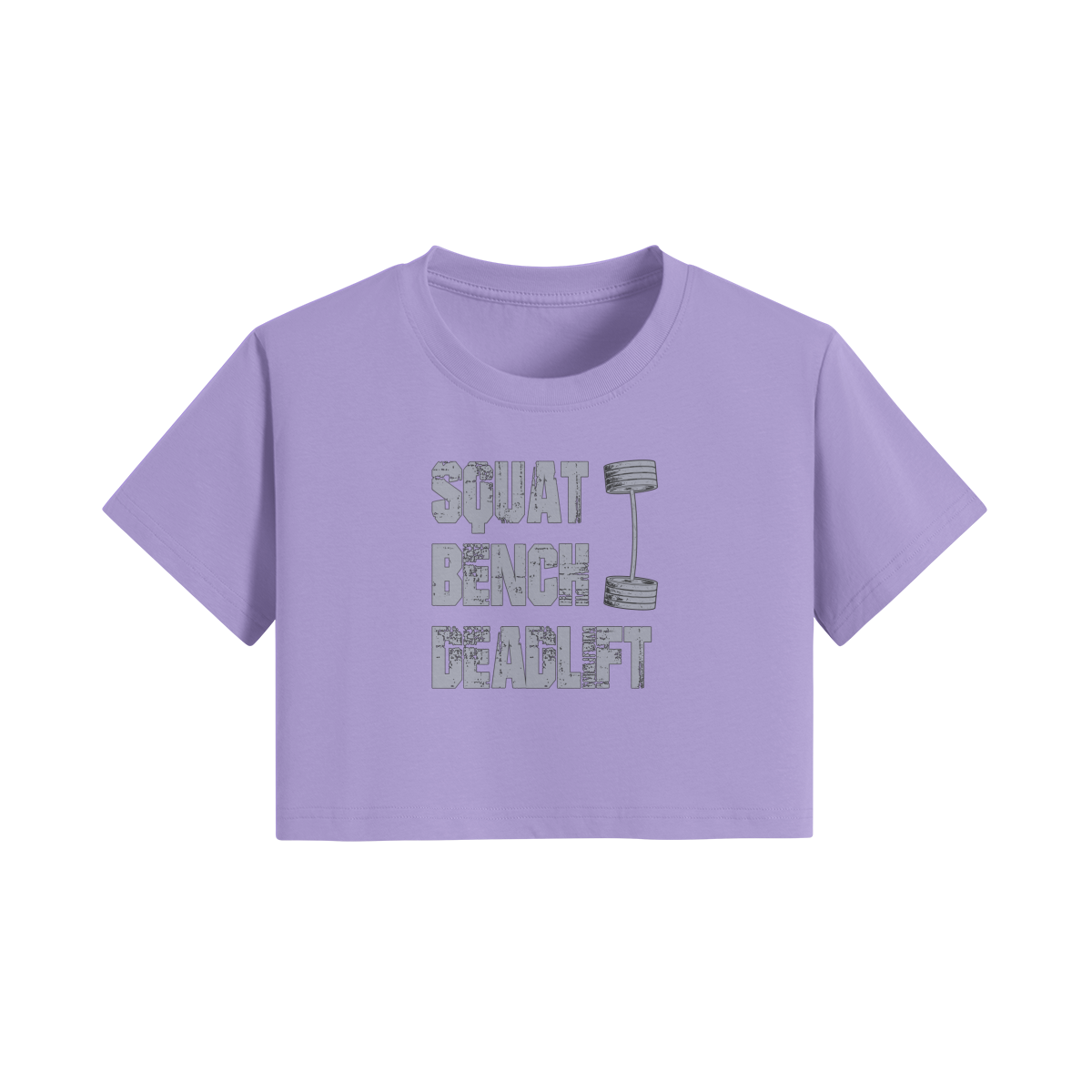 SQUATS BENCH DEADLIFT- Womens Crop Top-Lavender-League of Lifters