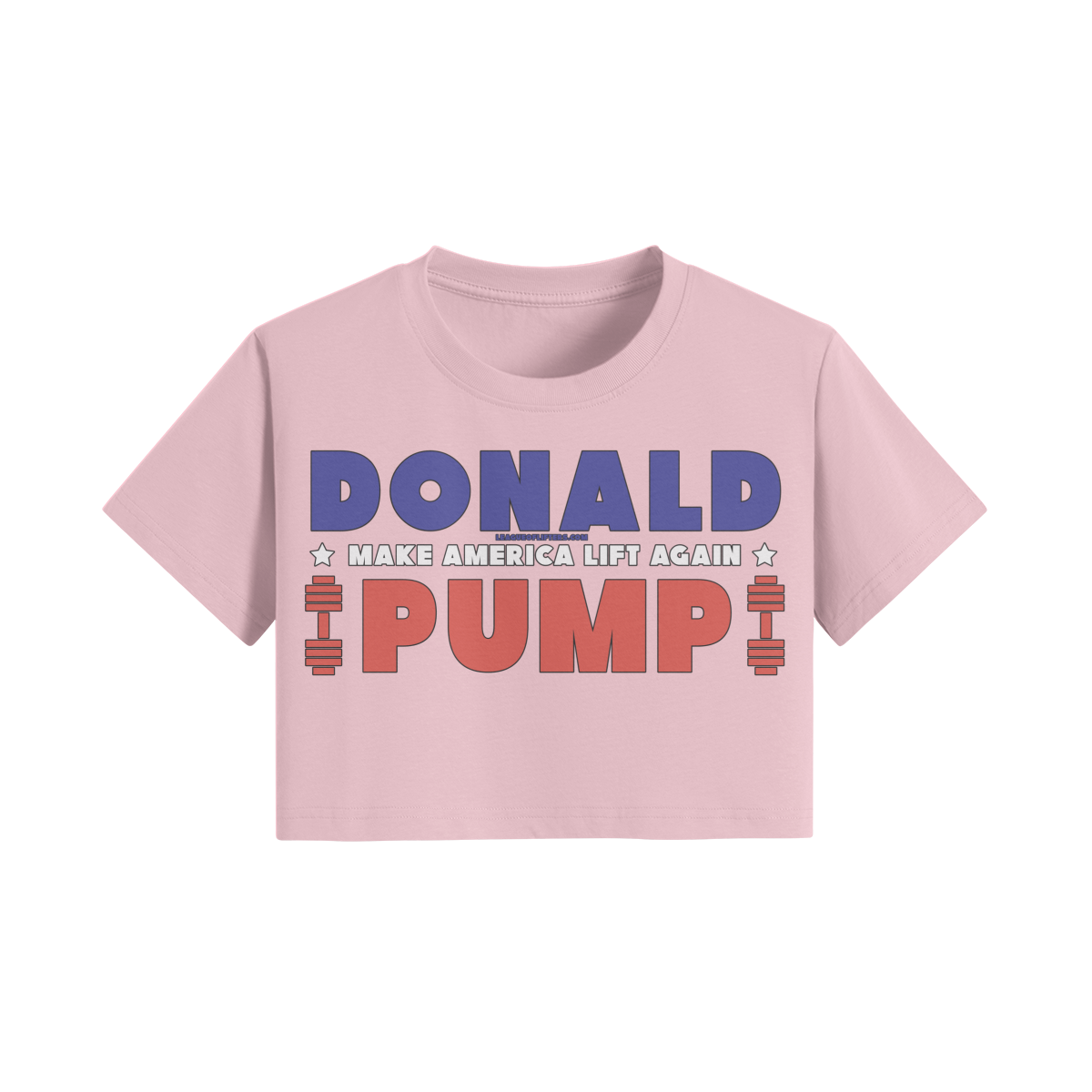 DONALD PUMP- Womens Crop Top-Pink-League of Lifters