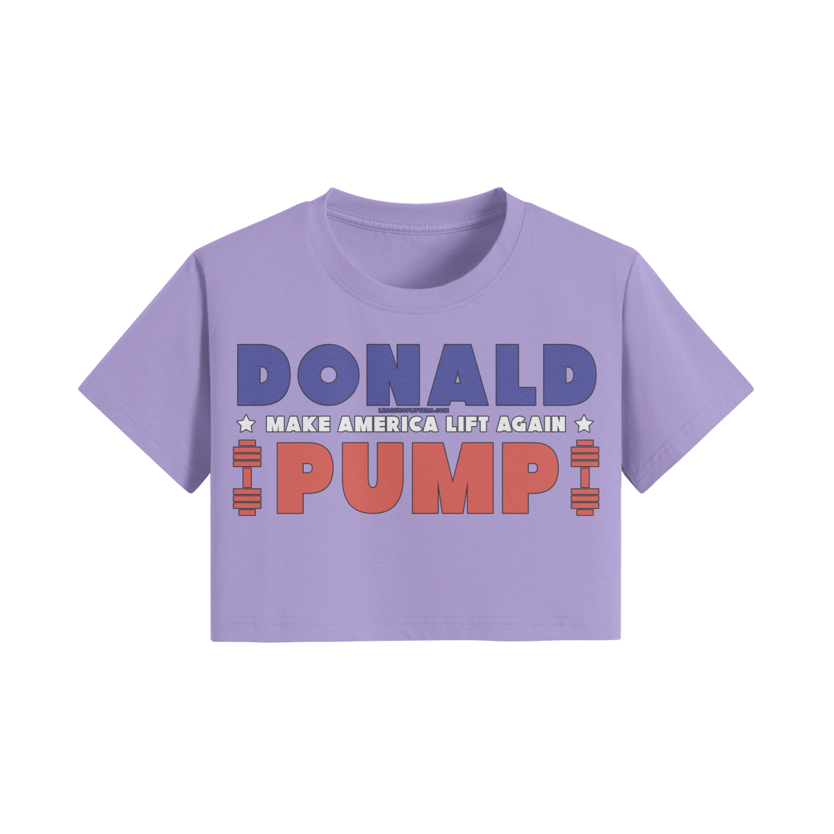 DONALD PUMP- Womens Crop Top-Lavender-League of Lifters