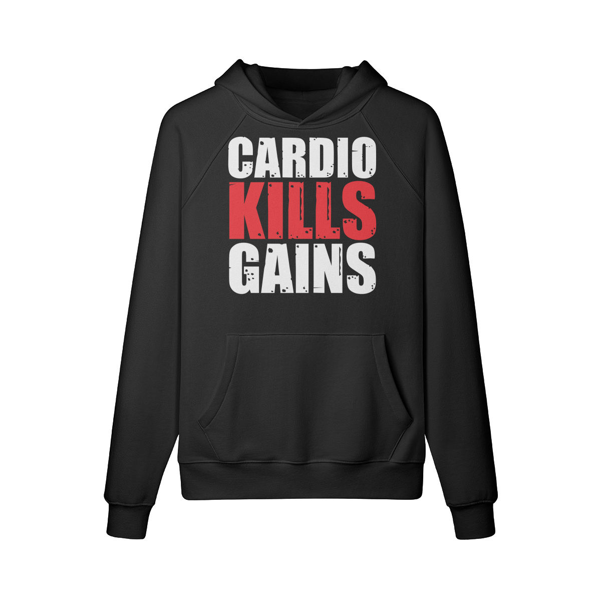 CARDIO KILLS GAINS- Hoodie-Black-League of Lifters