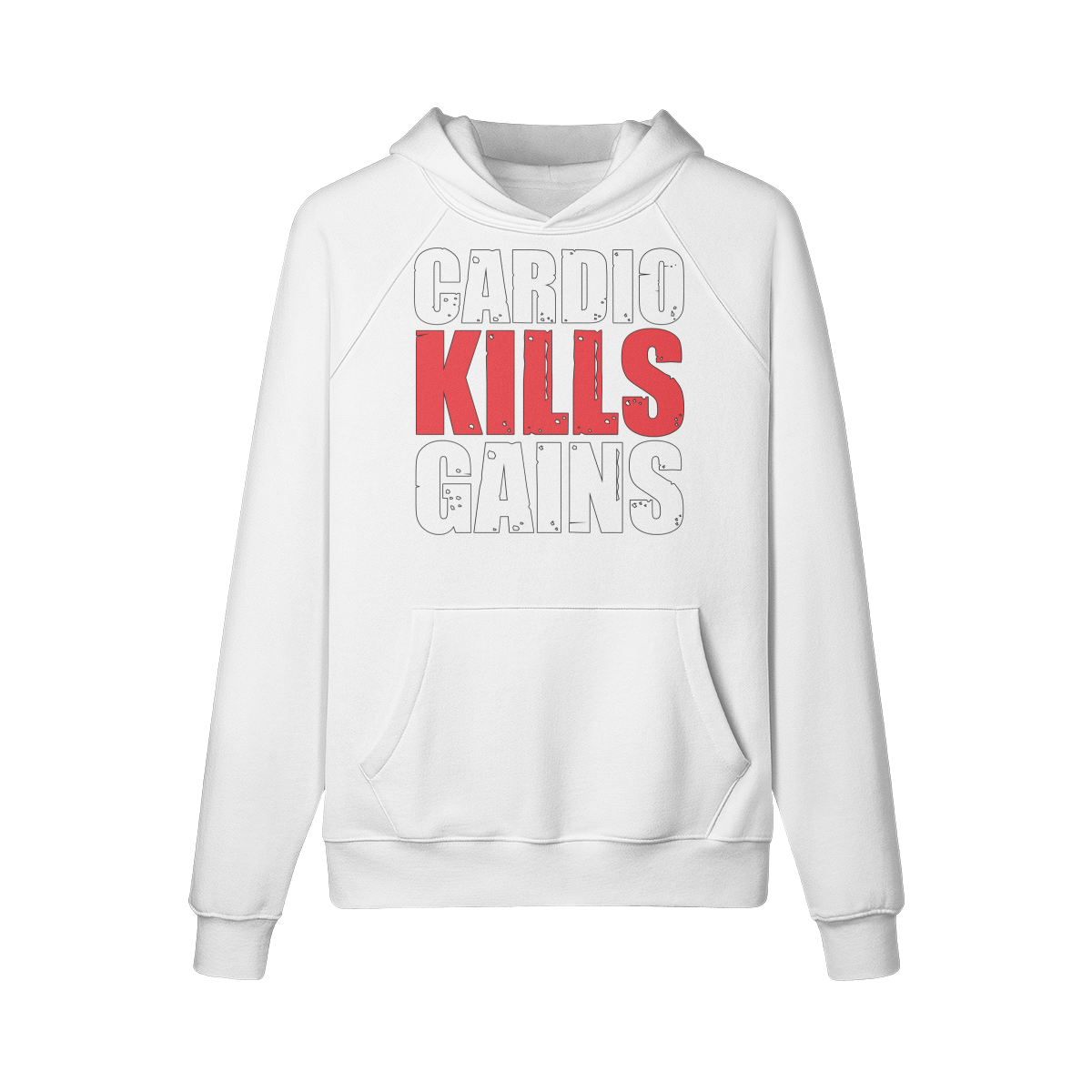 CARDIO KILLS GAINS- Hoodie-White-League of Lifters