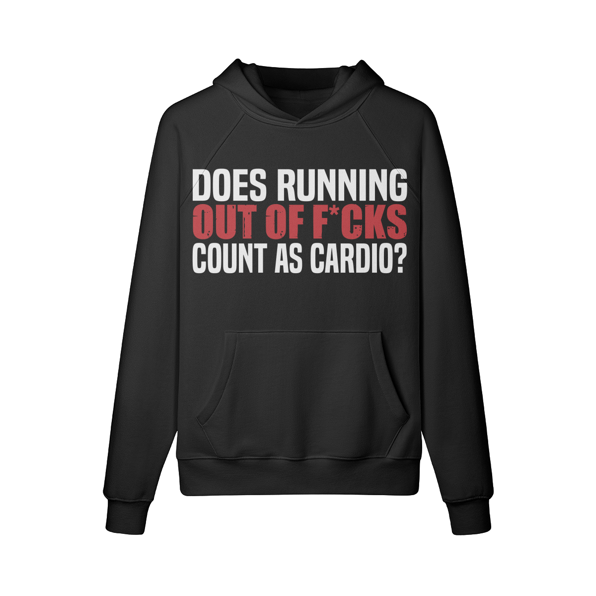 DOES RUNNING OUT OF F*CKS COUNT AS CARDIO- Hoodie-Black-League of Lifters